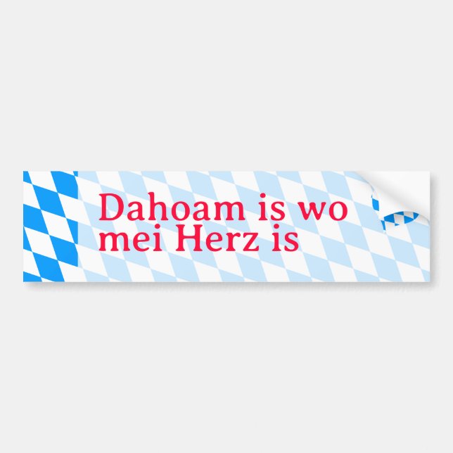 Autocollant De Voiture Sticker de pare-chocs Dahoam (Devant)