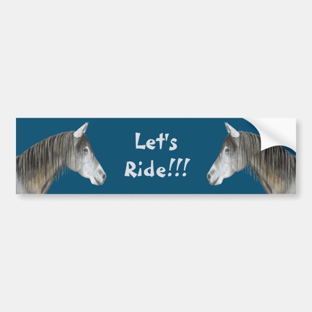 Autocollant De Voiture Sticker de pare-chocs de cheval (Devant)