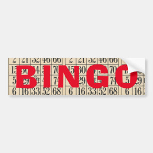 Autocollant De Voiture Sticker de pare-chocs de la carte de bingo