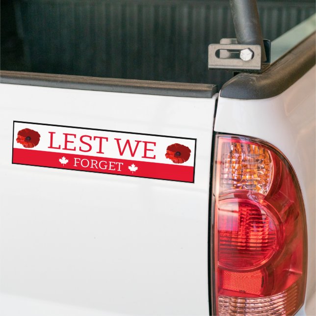 Autocollant De Voiture Sticker de pare-chocs - de peur que nous oublions  (Sur camion)