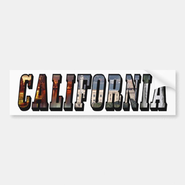 Autocollant De Voiture Sticker de pare-chocs de texte de Californie (Devant)