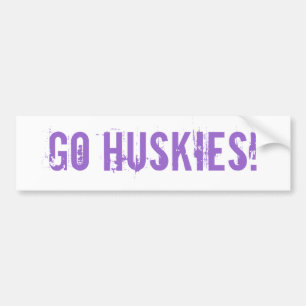 Autocollant De Voiture Sticker de pare-chocs Go Huskies