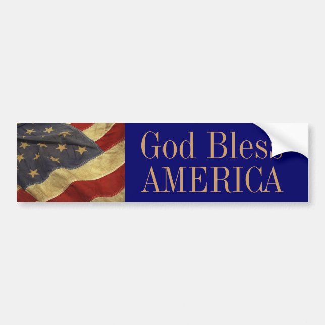 Autocollant De Voiture Sticker de pare-chocs God Bless America (Devant)