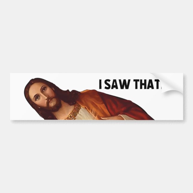 Autocollant De Voiture Sticker de pare-chocs Jésus mème (Devant)
