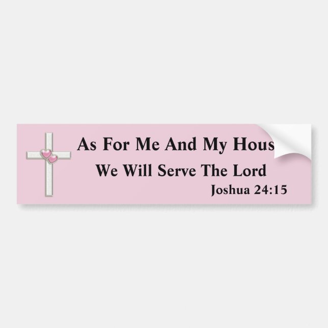 Autocollant De Voiture Sticker de pare-chocs Joshua 24:15 (Devant)