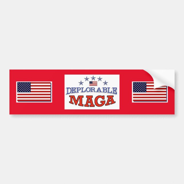 Autocollant De Voiture Sticker de pare-chocs MAGA déplorable (Devant)