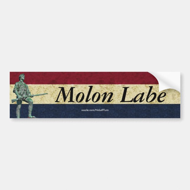 Autocollant De Voiture Sticker de pare-chocs Molon Labe (Devant)