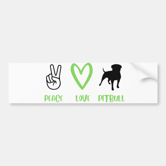 Autocollant De Voiture Sticker de pare-chocs Peace Love (Devant)