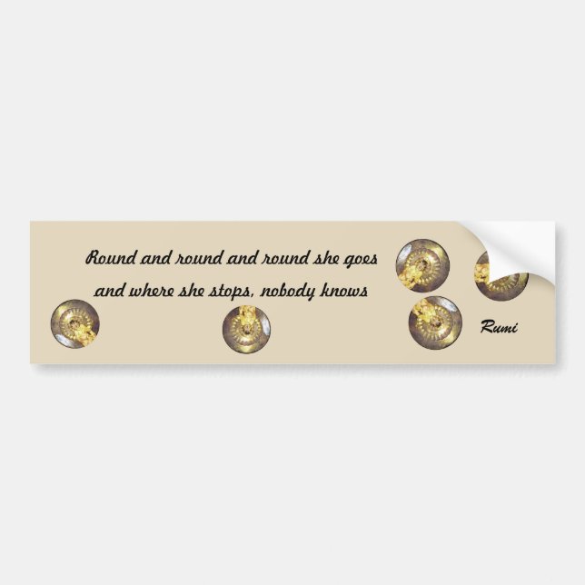 Autocollant De Voiture Sticker de pare-chocs Pithy de RUMI (Devant)