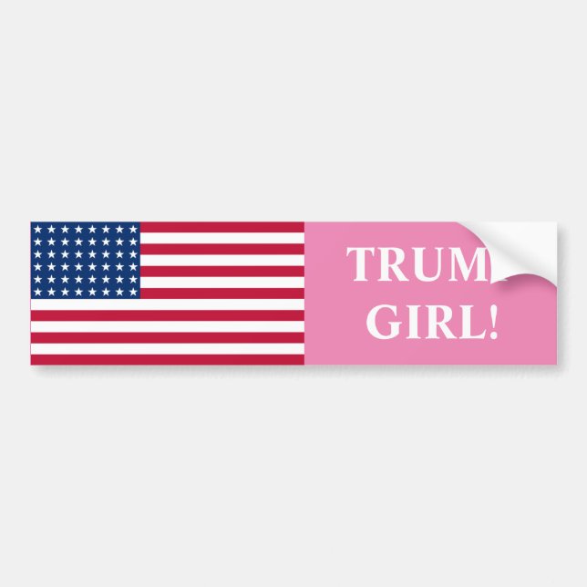 Autocollant De Voiture Sticker de pare-chocs pour filles Trump (Devant)