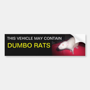 Autocollant De Voiture sticker de pare-chocs pour rats Dumbo