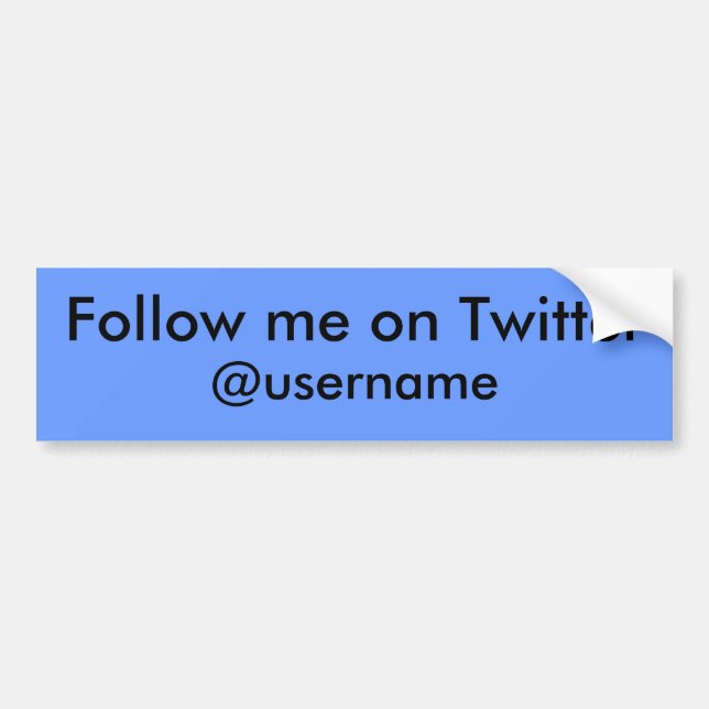 Autocollant De Voiture Sticker de pare-chocs Twitter (Devant)