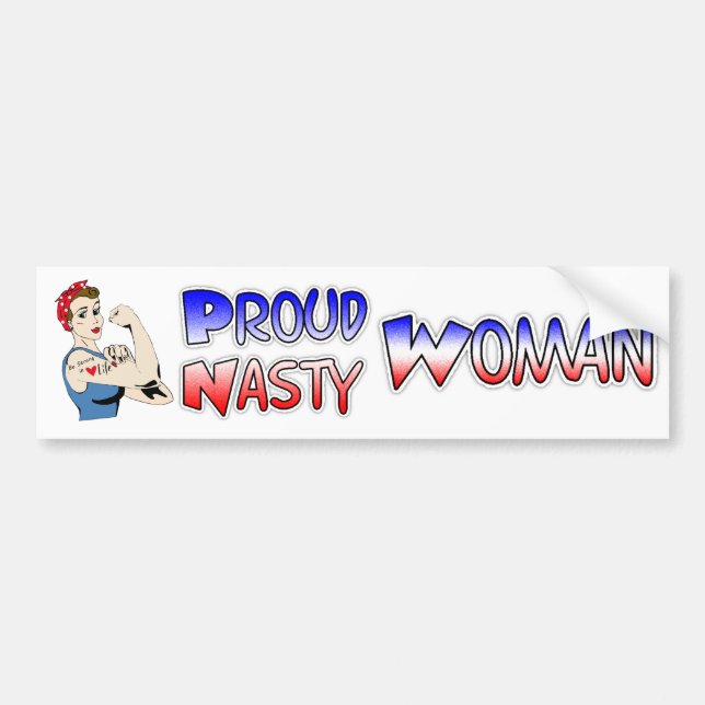 Autocollant De Voiture Sticker Démocrate, Femme Nasty Fière (Devant)