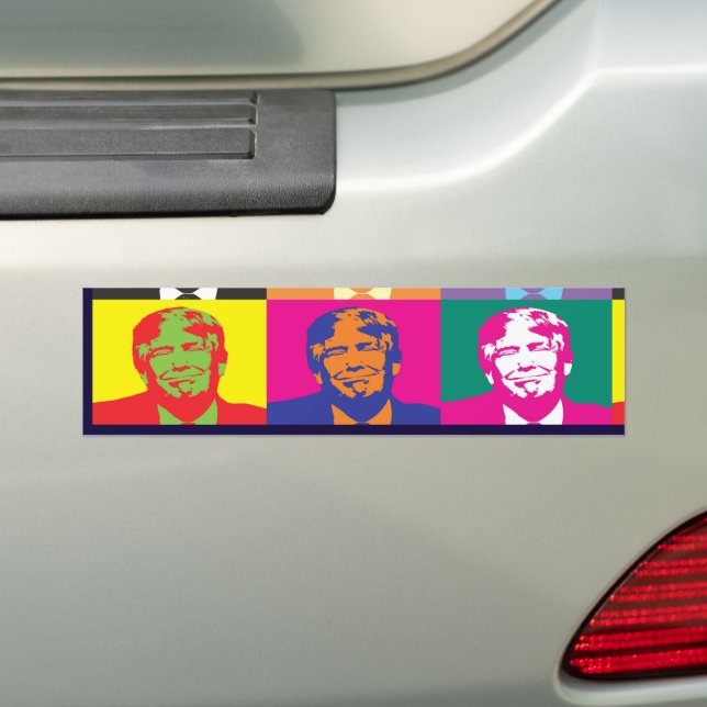 Autocollant De Voiture Sticker Donald Trump Pop Art (En voiture)