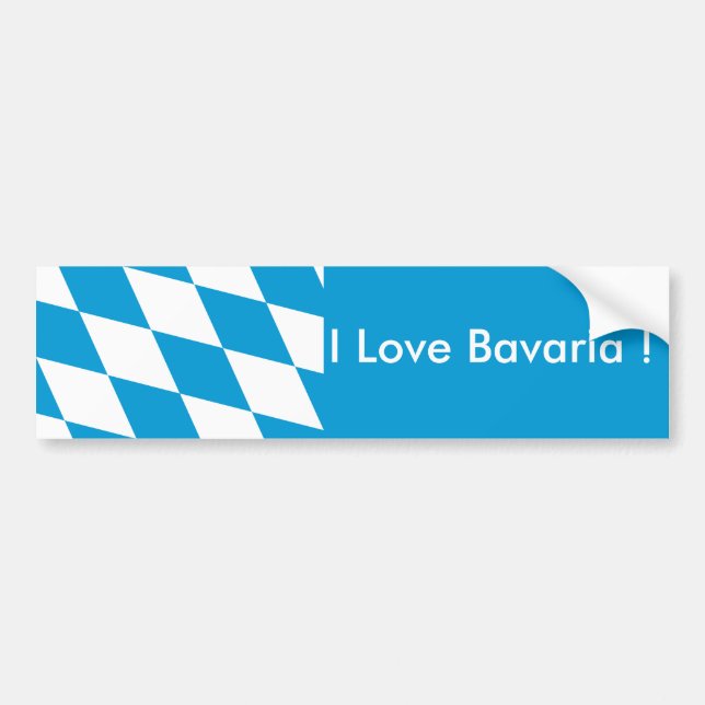 Autocollant De Voiture Sticker Drapeau de Bavière, Allemagne (Devant)