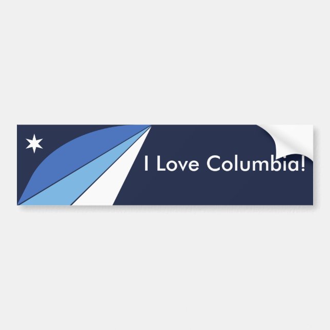 Autocollant De Voiture Sticker Drapeau de Columbia, Caroline du Sud (Devant)
