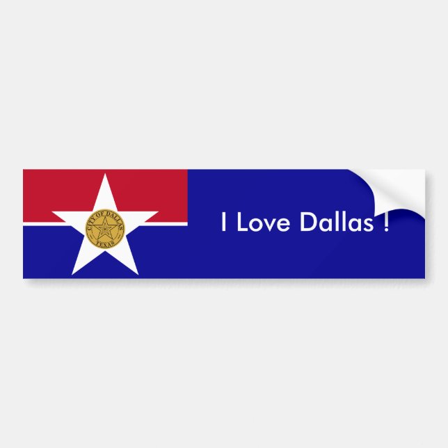 Autocollant De Voiture Sticker Drapeau de Dallas, États-Unis (Devant)