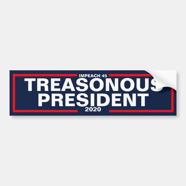 Autocollant De Voiture Sticker du président traître (Devant)