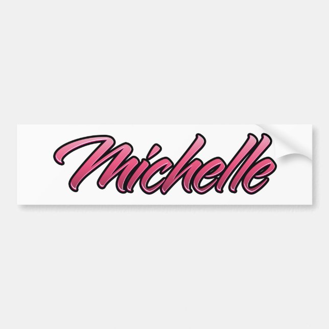Autocollant De Voiture Sticker Michelle rose pâle (Devant)
