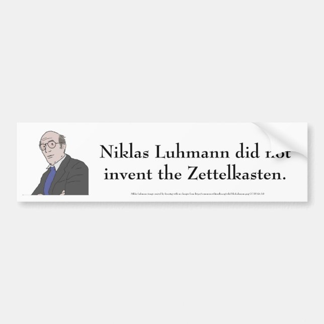 Autocollant De Voiture Sticker Niklas Luhmann (Devant)