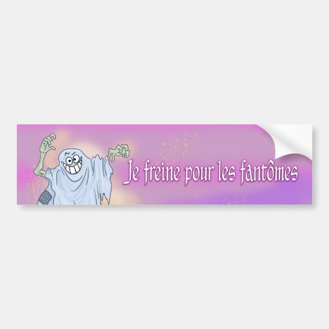 Autocollant De Voiture Sticker pare-choc : Je freine pour les fantasômes (Devant)