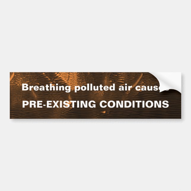 Autocollant De Voiture Sticker pare-chocs à air pollué (Devant)