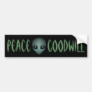 Autocollant De Voiture Sticker pare-chocs Alien Friendly Alien Sticker pa