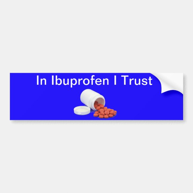 Autocollant De Voiture Sticker pare-chocs amusant Ibuprofen (Devant)