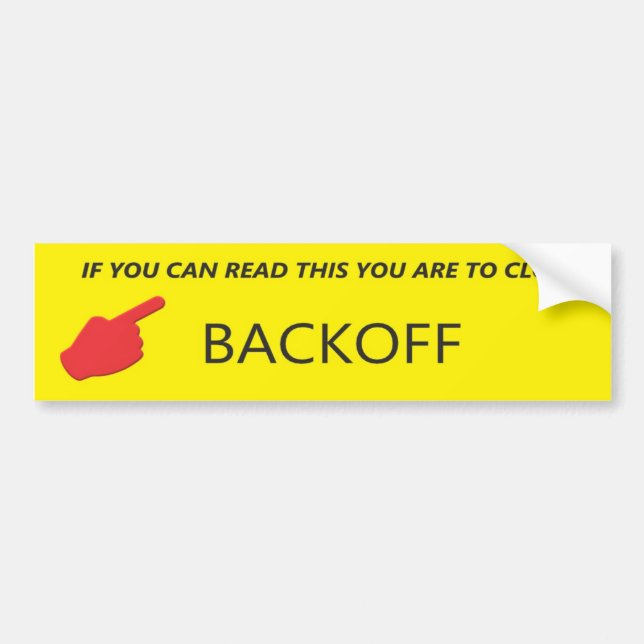 Autocollant De Voiture Sticker pare-chocs - Arrêt (Devant)