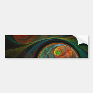 Autocollant De Voiture Sticker pare-chocs Art Abstrait Bleu de renaissanc