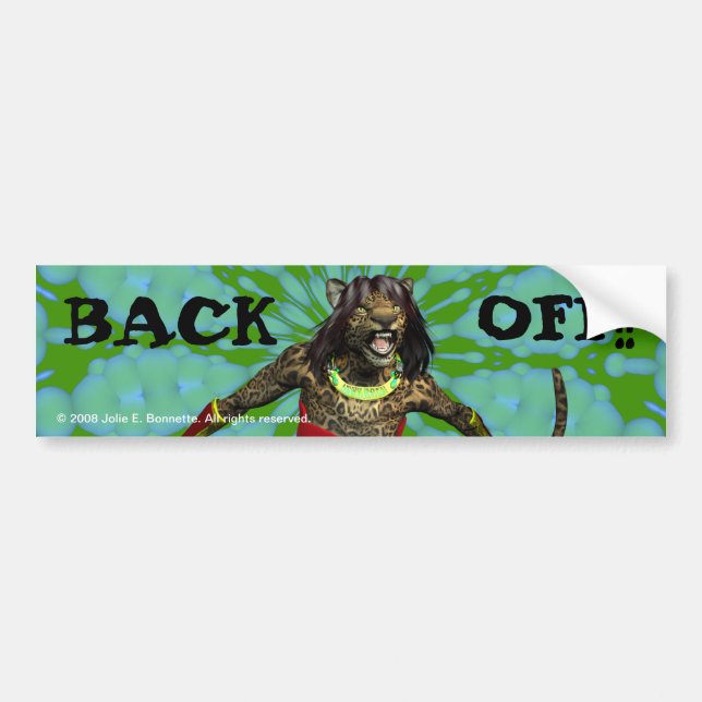 Autocollant De Voiture Sticker pare-chocs "Back Off" (Devant)