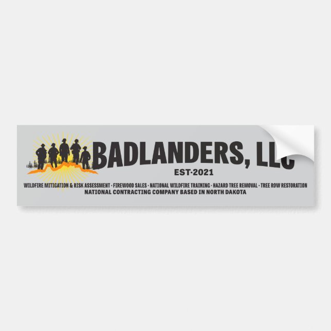 Autocollant De Voiture Sticker pare-chocs Badlanders LLC (Devant)