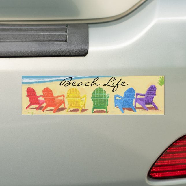 Autocollant De Voiture Sticker pare-chocs Beach Life (En voiture)