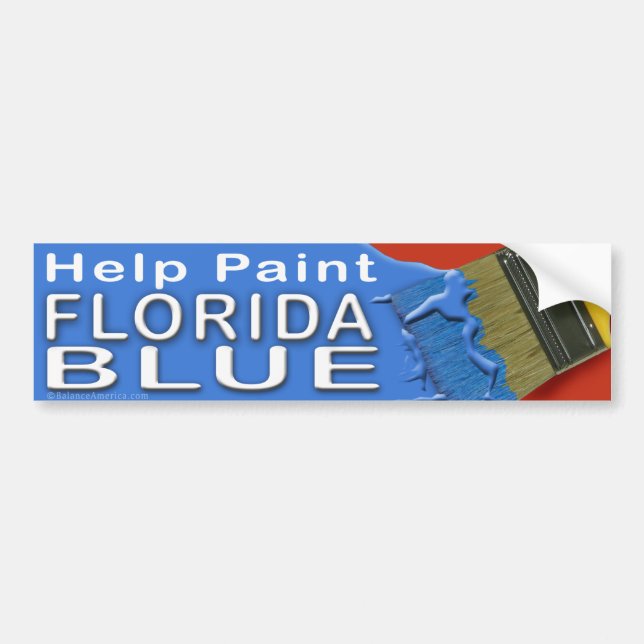 Autocollant De Voiture Sticker pare-chocs bleu Floride Paint 2 (Devant)