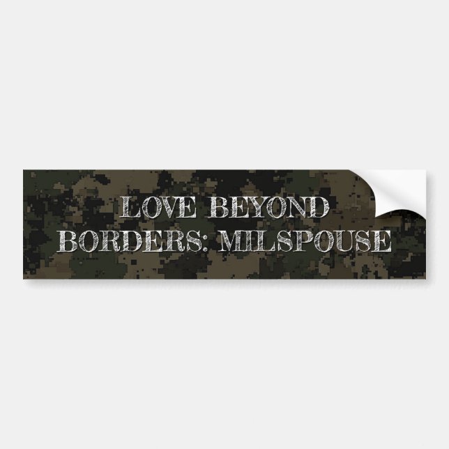 Autocollant De Voiture Sticker pare-chocs Camouflage avec message encoura (Devant)