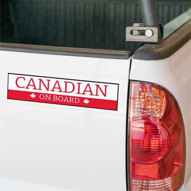 Autocollant De Voiture Sticker pare-chocs - Canadien à bord (Sur camion)