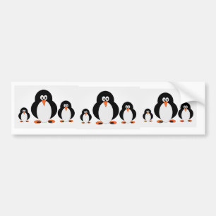 Autocollant De Voiture Sticker pare-chocs de pingouins étoilés