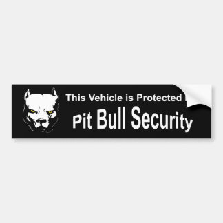 Autocollant De Voiture Sticker pare-chocs de sécurité Pit Bull