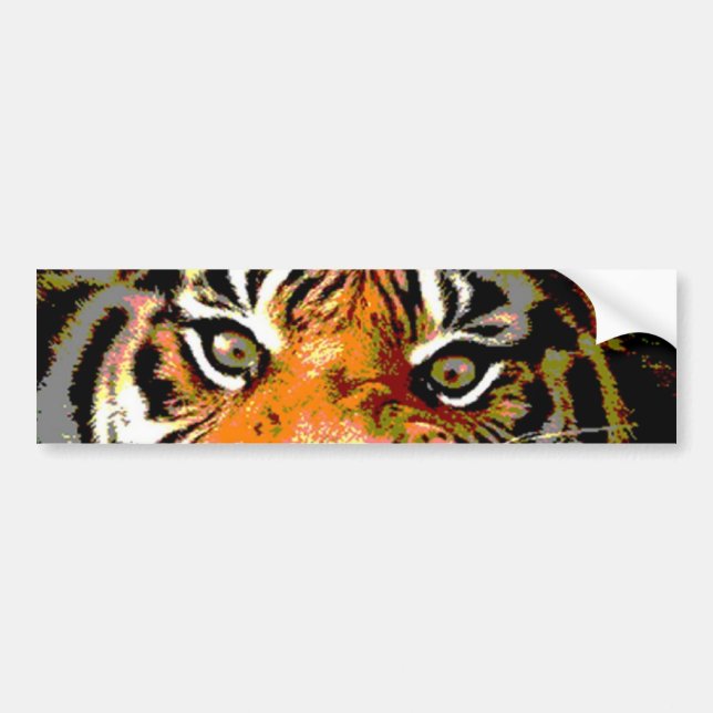 Autocollant De Voiture Sticker pare-chocs de voiture gros-up Tiger Eyes (Devant)