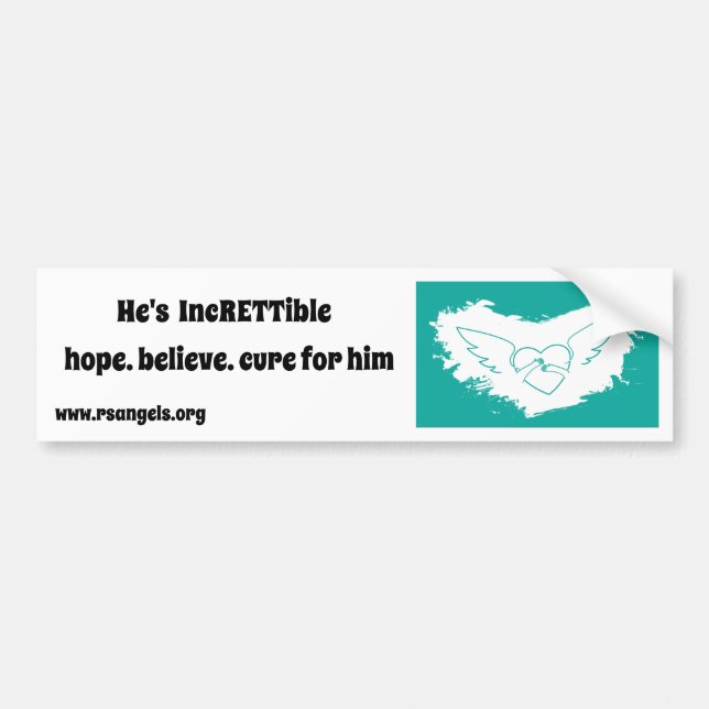 Autocollant De Voiture Sticker pare-chocs des anges du syndrome de Rett ( (Devant)