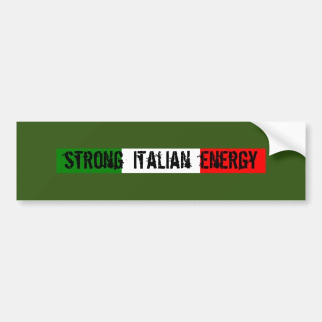 Autocollant De Voiture Sticker pare-chocs énergétique italien fort (Devant)