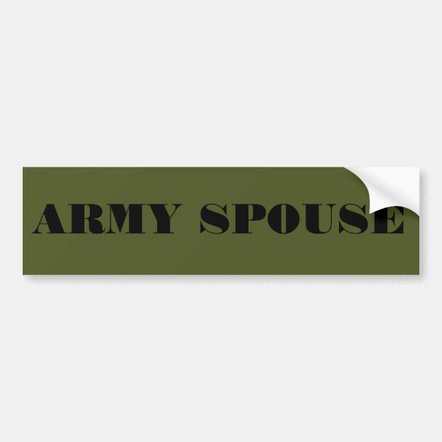 Autocollant De Voiture Sticker pare-chocs Épouse de l'armée (Devant)