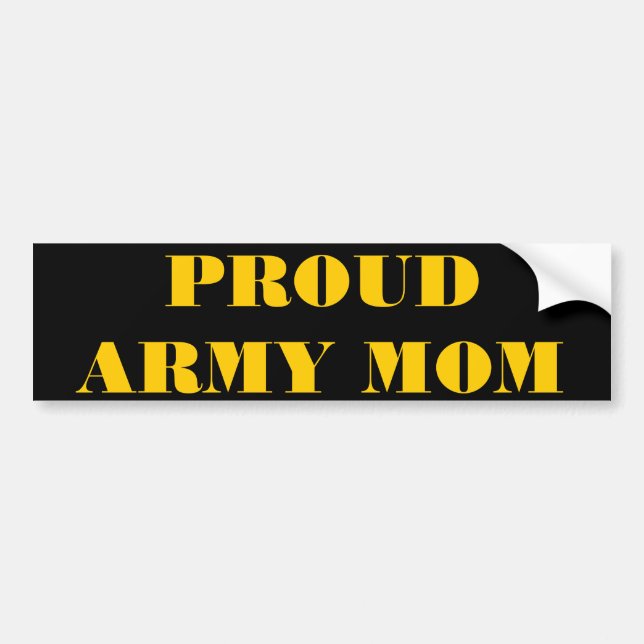 Autocollant De Voiture Sticker pare-chocs Fière maman armée (Devant)