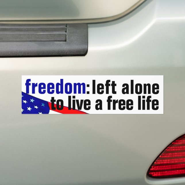 Autocollant De Voiture Sticker pare-chocs Freedom (drapeau v.2) (En voiture)
