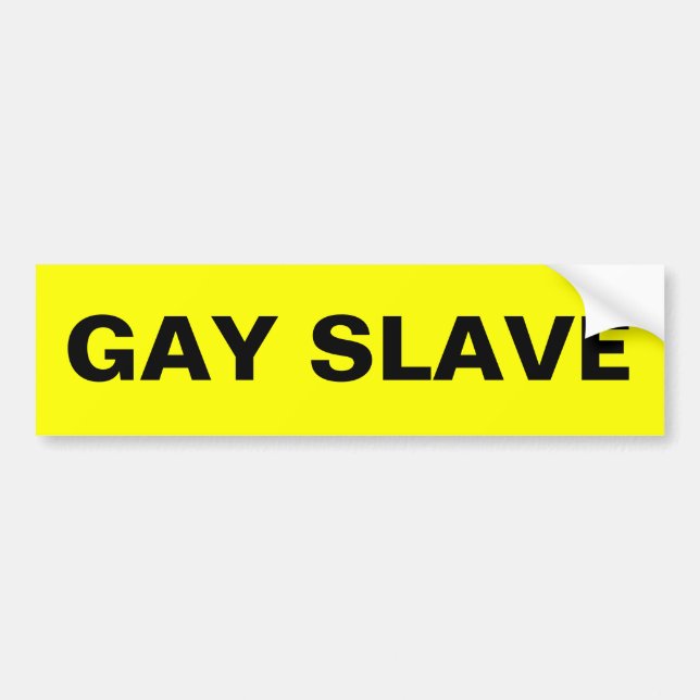 Autocollant De Voiture Sticker pare-chocs Gay Esclave (Devant)