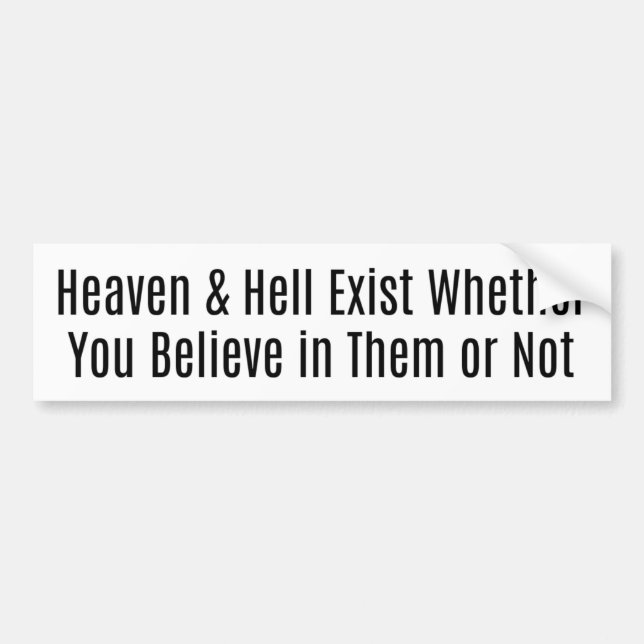 Autocollant De Voiture Sticker pare-chocs Heaven & Hell (Devant)