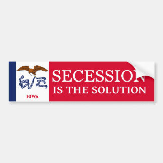 Autocollant De Voiture Sticker pare-chocs Iowa Secession