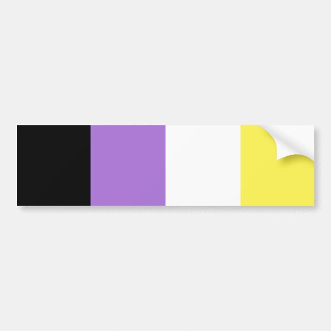 Autocollant De Voiture Sticker pare-chocs non binaire (Devant)