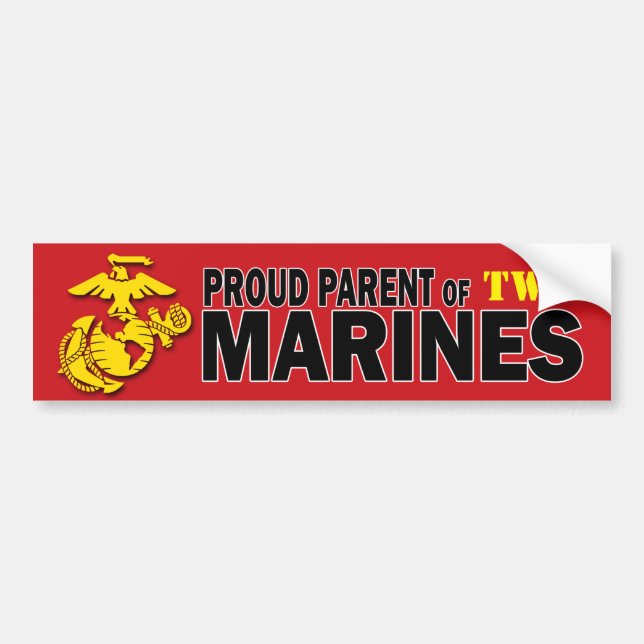 Autocollant De Voiture Sticker pare-chocs Parent de plusieurs Marines (Devant)
