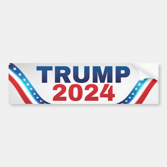 Autocollant De Voiture Sticker pare-chocs Patriotique Trump 2024 (Devant)
